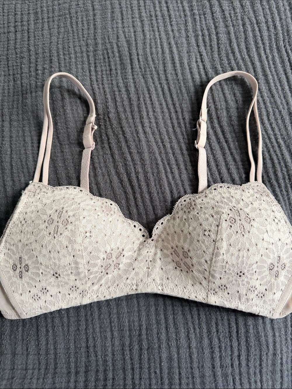 aerie Lace Contour Bra in taupe